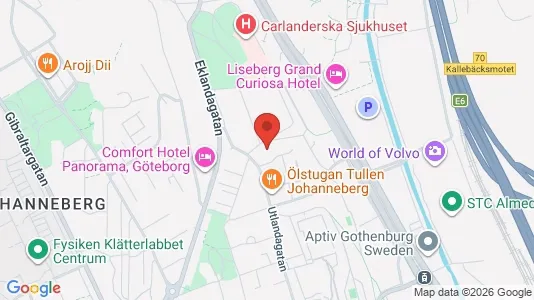 Kontorslokaler att hyra i Johanneberg - kort over placeringen