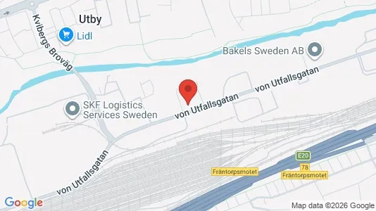 Kontorslokaler att hyra i Göteborg Östra - kort over placeringen