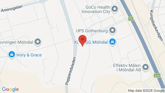 Kontorslokaler att hyra i Mölndal - kort over placeringen