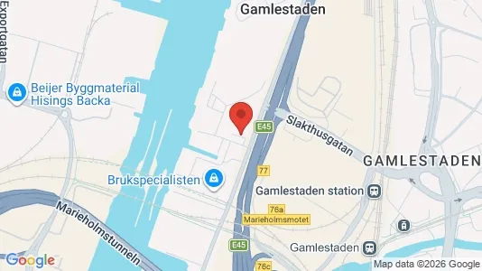 Kontorslokaler att hyra i Göteborg Östra - kort over placeringen