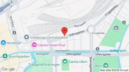Kontorslokaler att hyra i Göteborg Centrum - kort over placeringen