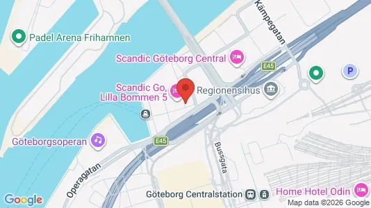 Kontorslokaler att hyra i Göteborg Centrum - kort over placeringen
