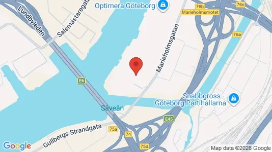 Kontorslokaler att hyra i Göteborg Östra - kort over placeringen