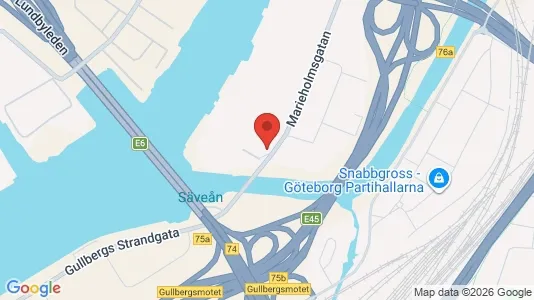 Kontorslokaler att hyra i Göteborg Östra - kort over placeringen