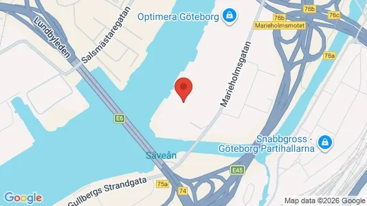 Kontorslokaler att hyra i Göteborg Östra - kort over placeringen