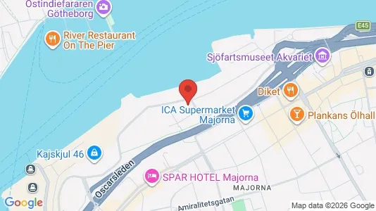 Kontorslokaler att hyra i Majorna-Linné - kort over placeringen