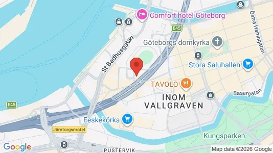 Kontorslokaler att hyra i Göteborg Centrum - kort over placeringen