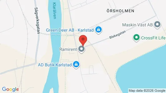 Kontorslokaler att hyra i Karlstad - kort over placeringen