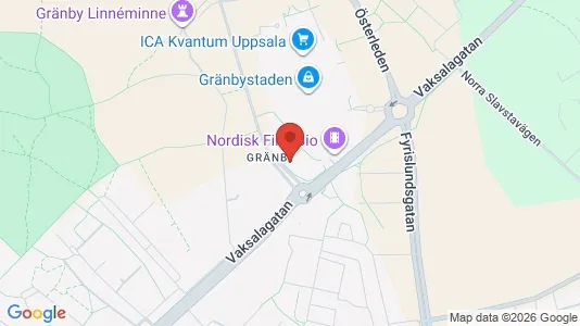 Kontorslokaler att hyra i Uppsala - kort over placeringen