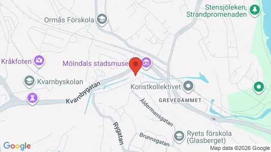 Kontorslokaler att hyra i Mölndal - kort over placeringen