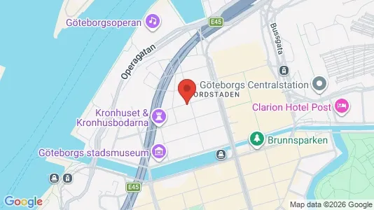Kontorslokaler att hyra i Göteborg Centrum - kort over placeringen
