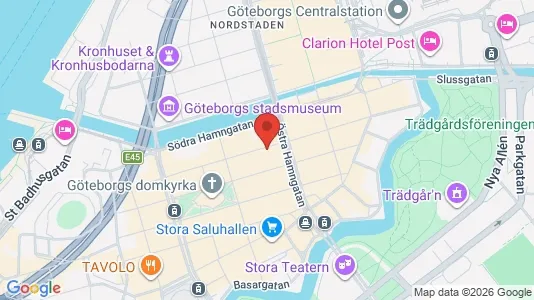 Kontorslokaler att hyra i Göteborg Centrum - kort over placeringen