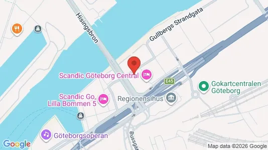Kontorslokaler att hyra i Göteborg Centrum - kort over placeringen
