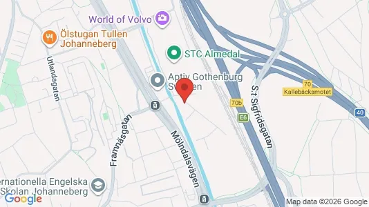 Kontorslokaler att hyra i Johanneberg - kort over placeringen