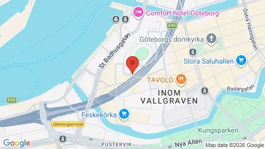 Kontorslokaler att hyra i Göteborg Centrum - kort over placeringen