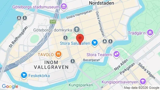 Kontorslokaler att hyra i Göteborg Centrum - kort over placeringen