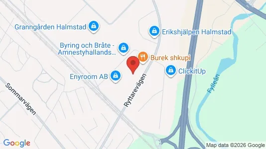 Kontorslokaler att hyra i Halmstad - kort over placeringen