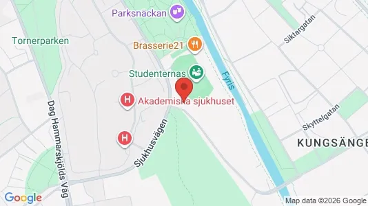 Kontorslokaler att hyra i Uppsala - kort over placeringen