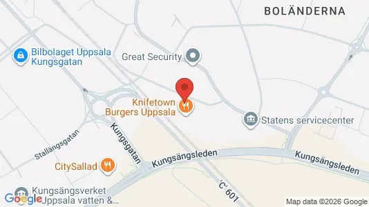 Kontorslokaler att hyra i Uppsala - kort over placeringen
