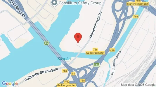 Kontorslokaler att hyra i Göteborg Östra - kort over placeringen