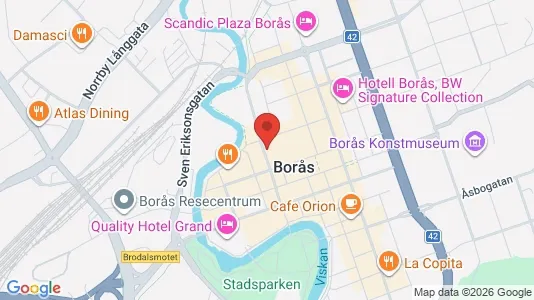 Kontorslokaler att hyra i Borås - kort over placeringen