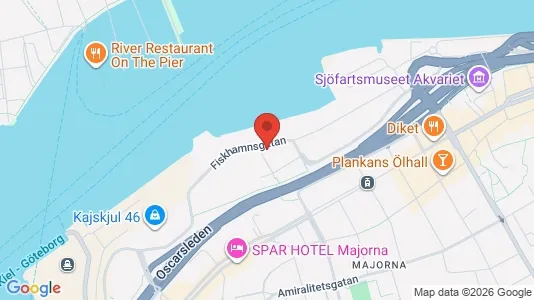 Kontorslokaler att hyra i Majorna-Linné - kort over placeringen