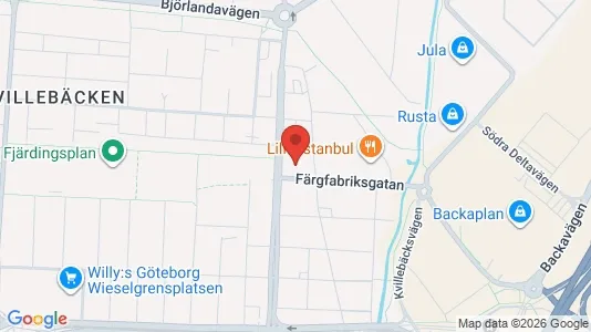 Coworking spaces att hyra i Lundby - kort over placeringen