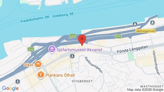 Kontorslokaler att hyra i Majorna-Linné - kort over placeringen
