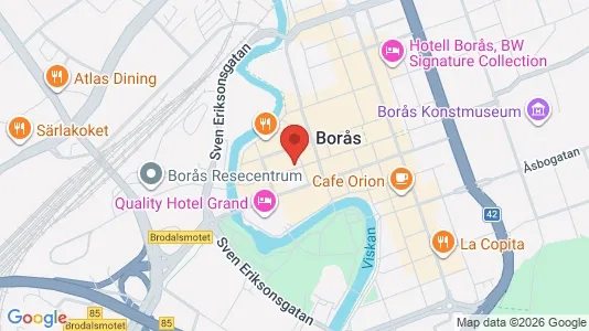 Kontorslokaler att hyra i Borås - kort over placeringen