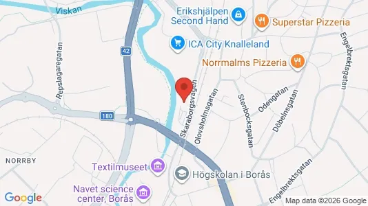 Kontorslokaler att hyra i Borås - kort over placeringen