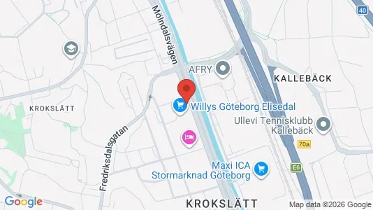 Kontorslokaler att hyra i Mölndal - kort over placeringen