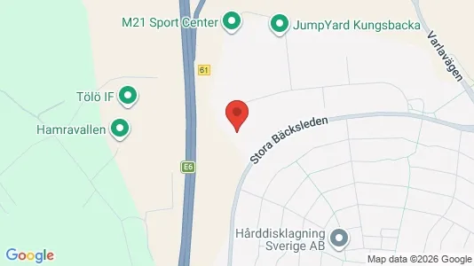 Kontorslokaler att hyra i Kungsbacka - kort over placeringen