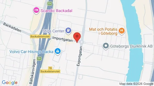 Kontorslokaler att hyra i Norra hisingen - kort over placeringen