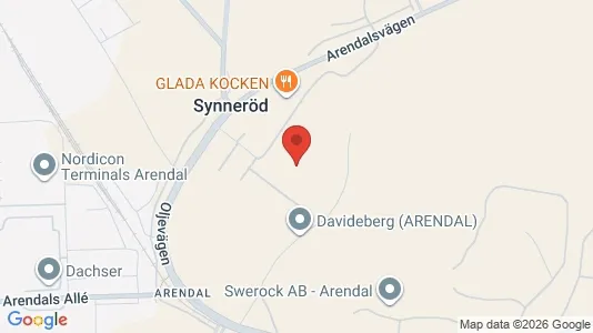 Industrilokaler att hyra i Västra hisingen - kort over placeringen