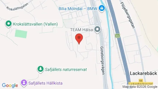 Kontorslokaler att hyra i Mölndal - kort over placeringen