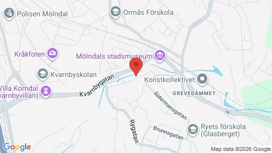 Kontorslokaler att hyra i Mölndal - kort over placeringen