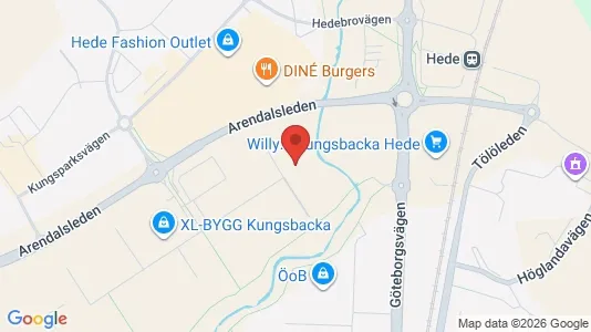Kontorslokaler att hyra i Kungsbacka - kort over placeringen
