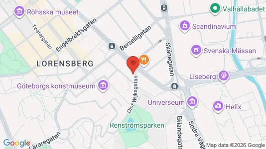 Kontorslokaler att hyra i Johanneberg - kort over placeringen