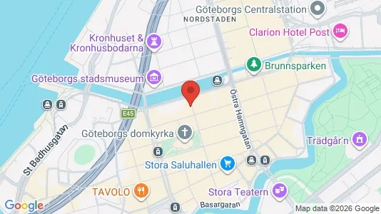 Kontorslokaler att hyra i Göteborg Centrum - kort over placeringen