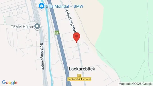 Kontorslokaler att hyra i Mölndal - kort over placeringen