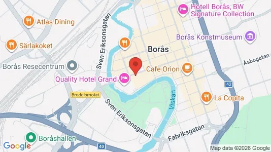 Kontorslokaler att hyra i Borås - kort over placeringen