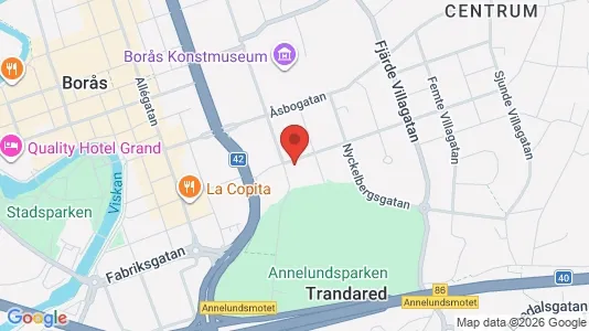 Kontorslokaler att hyra i Borås - kort over placeringen