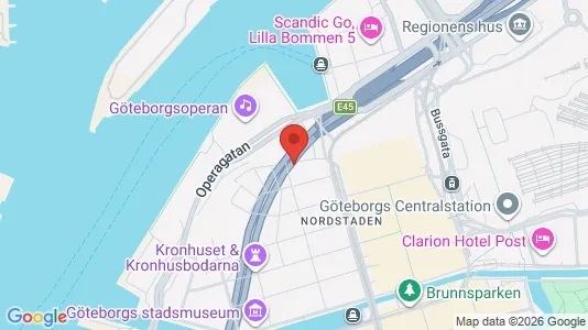 Kontorslokaler att hyra i Göteborg Centrum - kort over placeringen