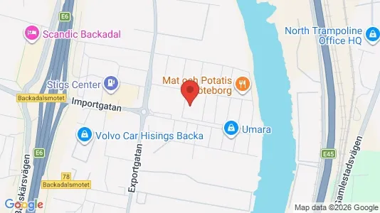 Kontorslokaler att hyra i Göteborg Östra - kort over placeringen