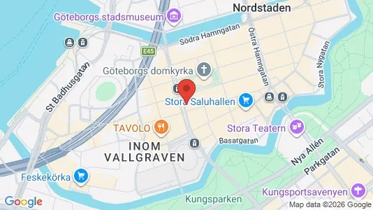 Kontorslokaler att hyra i Göteborg Centrum - kort over placeringen