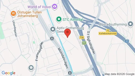 Kontorslokaler att hyra i Johanneberg - kort over placeringen
