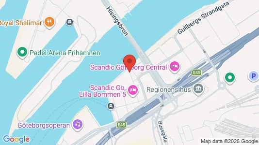 Kontorslokaler att hyra i Göteborg Centrum - kort over placeringen