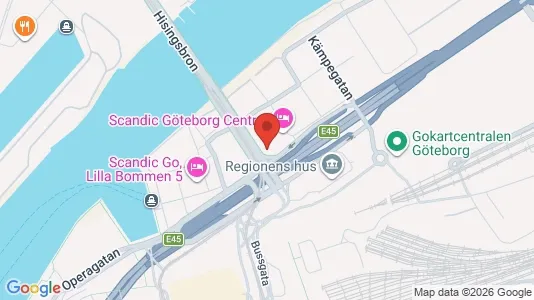 Kontorslokaler att hyra i Göteborg Centrum - kort over placeringen