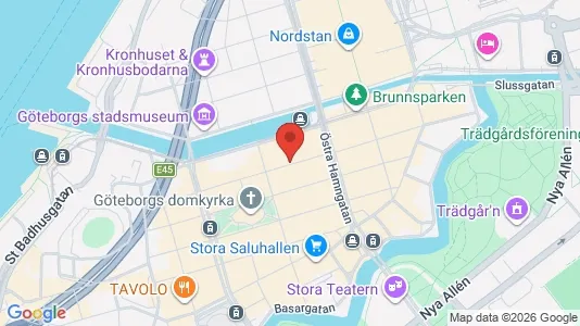 Kontorslokaler att hyra i Göteborg Centrum - kort over placeringen