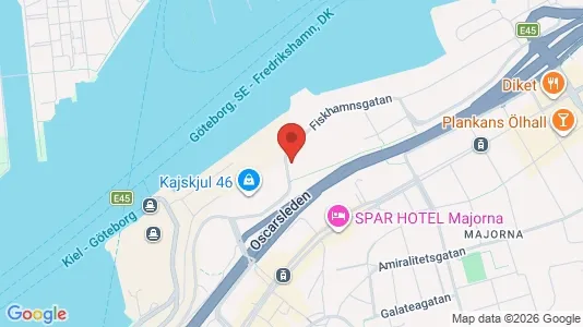 Kontorslokaler att hyra i Majorna-Linné - kort over placeringen